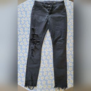 Size 27 NOISY MAY Distressed Black Women Jeans